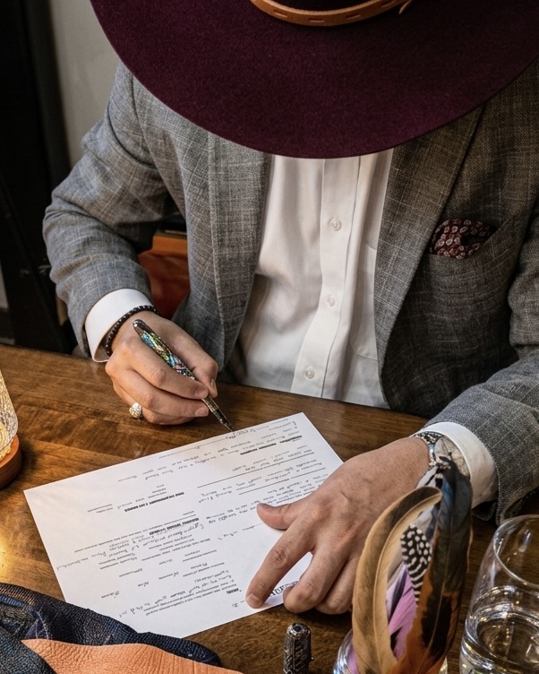 Bespoke fur-felt hat design consultation — materials, measuring, conversation